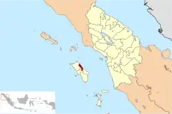 Location within North Sumatra