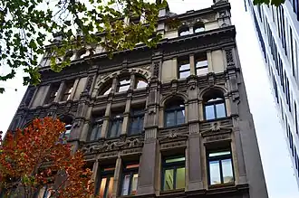 Lombard Building, Queen Street, Melbourne, 1890. Architects Balfour, Elliott & Co.