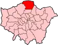 Location of the London Borough of Enfield in Greater London