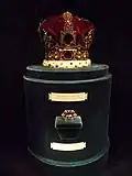The emptied frame of Queen Victoria's Imperial State Crown