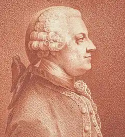 Engraving of Norborne Berkeley, 4th Baron Botetourt