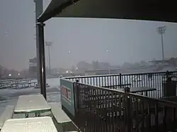 Fluor Field covered with snow, February 12, 2010