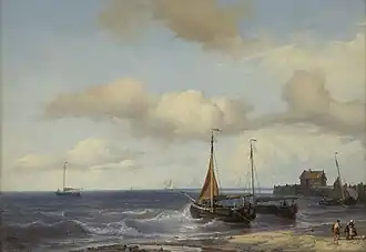 Louis Meijer Fishing ships in the breakers 1847 [7]