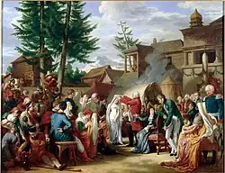 Louis XVIII couronne la rosière de Mittau. 1799, 1817