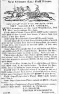 Louisiana Race Course Fall 1839 Announcement