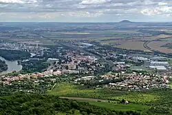 Lovosice seen from Lovoš mountain
