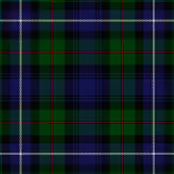 Robertson hunting tartan, in the "modern" colour palette; originally the military tartan of the Loyal Clan Donnachie Volunteers
