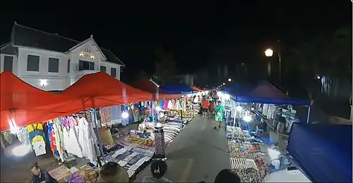 Flea Night market in Luang Prabang province, Laos