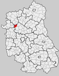 Location within the county and voivodeship