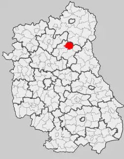 Location within the county and voivodeship