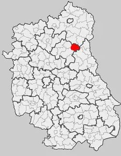 Location within the county and voivodeship