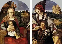 Virgin and Child with Mary Magdalen and a donor, 1522