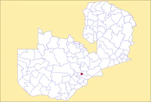 District location in Zambia