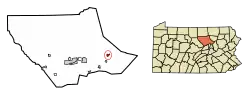Location of Picture Rocks in Lycoming County, Pennsylvania.