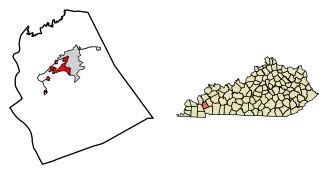 Location in Lyon County, Kentucky