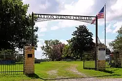 The main entrance to Lytton Springs Cemetery