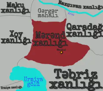 Location of Marand Khanate