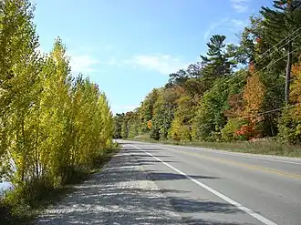 Fall color along M-22, part of the Leelanau Scenic Heritage Route