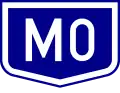 Hungarian M0 motorway shield