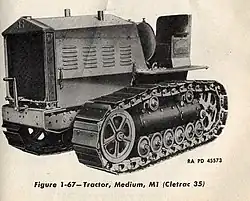 G49 M1 medium tractor Cletrac model 35