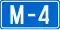Bosnia and Herzegovina M4 road shield