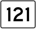 Route 121 marker