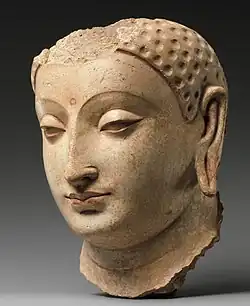 Head of Buddha, from Hadda, Afghanistan, c. 5th–6th century. Metropolitan Museum of Art.[451]