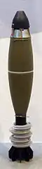 60&nbsp;mm HE mortar shell fitted with proximity fuze