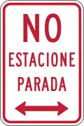 R7-7 No parking, bus stop