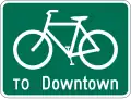 D11-1c Bike route with destination