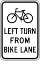 R9-23a Bicycle left turn from bike lane