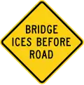 W8-13 Bridge ices before road
