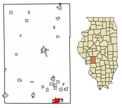 Location in Macoupin County, Illinois