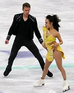 Madison Chock and Evan Bates perform at the 2024 World Championships.