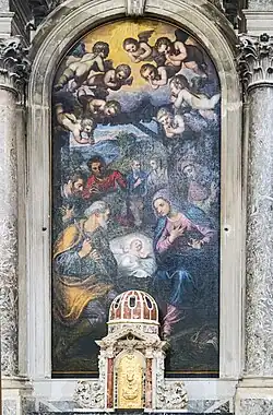 The Nativity and Saint Dominic Domenico Tintoretto