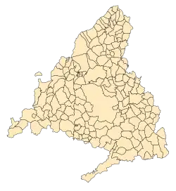 Municipal Map of the Community of Madrid.