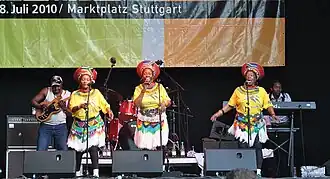 Mahotella Queens, South African female mbaqanga band formed in 1964 performing in Germany in 2010.