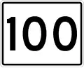 State Route 100 marker