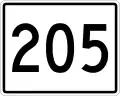 State Route 205 marker