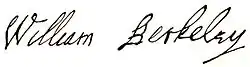 Signature "William Berkeley"