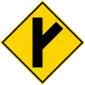 Road junction on the right