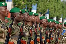 In 2013, Malian troops opened the parade following French involvement in the Malian civil war