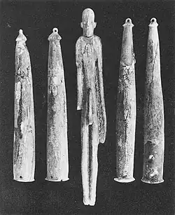 Man with penile sheath and four pendants. Tomb H29, El Mahasna. Naqada I Pre-Dynastic period.