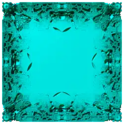 A three-dimensional Mandelbox fractal of scale -1.5.