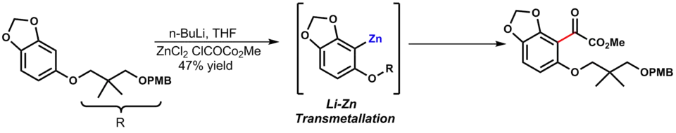 Zakarian's synthesis of Maoecrystal V utilized an early stage zinc transmetallation to tolerate functionality