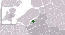 Highlighted position of Harderwijk in a municipal map of Gelderland