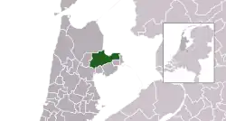 Highlighted position of Medemblik in a municipal map of North Holland