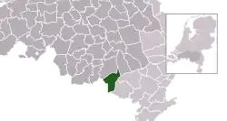Highlighted position of Cranendonck in a municipal map of North Brabant