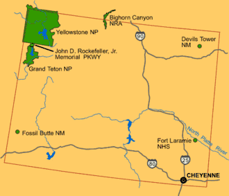 Image 12National Park Service sites map (from Wyoming)