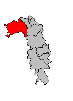 Location of the canton in the arrondissement of Briey